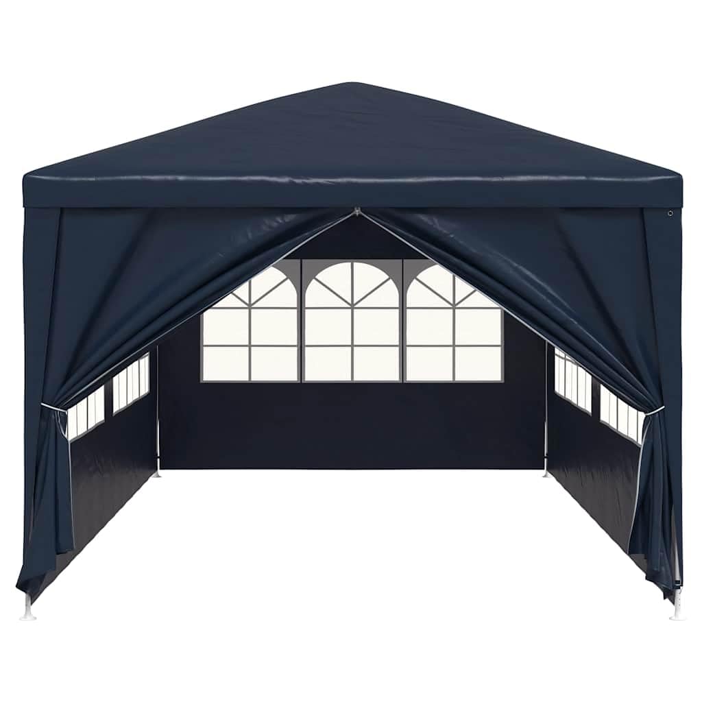 Partyzelt 3x6 m Blau Gartenzelt mit Seitenwänden Stahlrahmen | Ideal für Feiern im Garten oder auf der Terrasse: Pavillon mit Zipp-Tür und Deko-Fenstern für viel Licht.