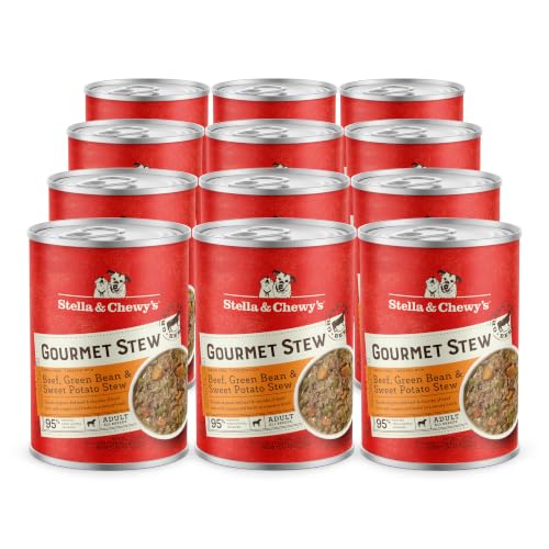 Stella & Chewys Gourmet Stew Beef with Green Beans and Sweet Potatoes 12.5 oz (Pack of 12)