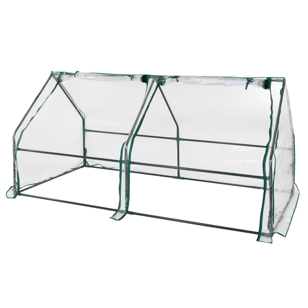 STI Serra da balcone terrazza giardino,182x92x92 H per piante e fiori, telo PVC, due aperture dall'alto, facile da montare e riporre cm STI