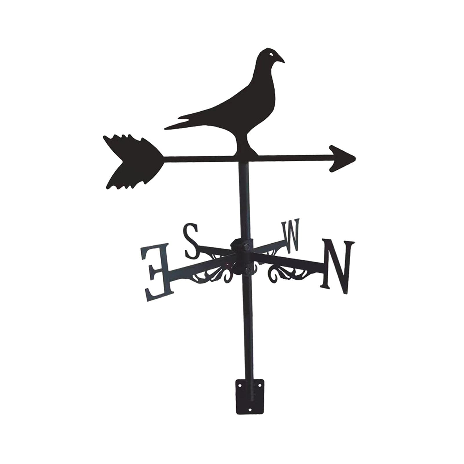 Weathervane Ornament Classic Farm Scene, Wind Direction Measuring Instrument, Weather Vane Outdoor Scene, for Barn Garage Lawn Farmhouse Garden, pigeon