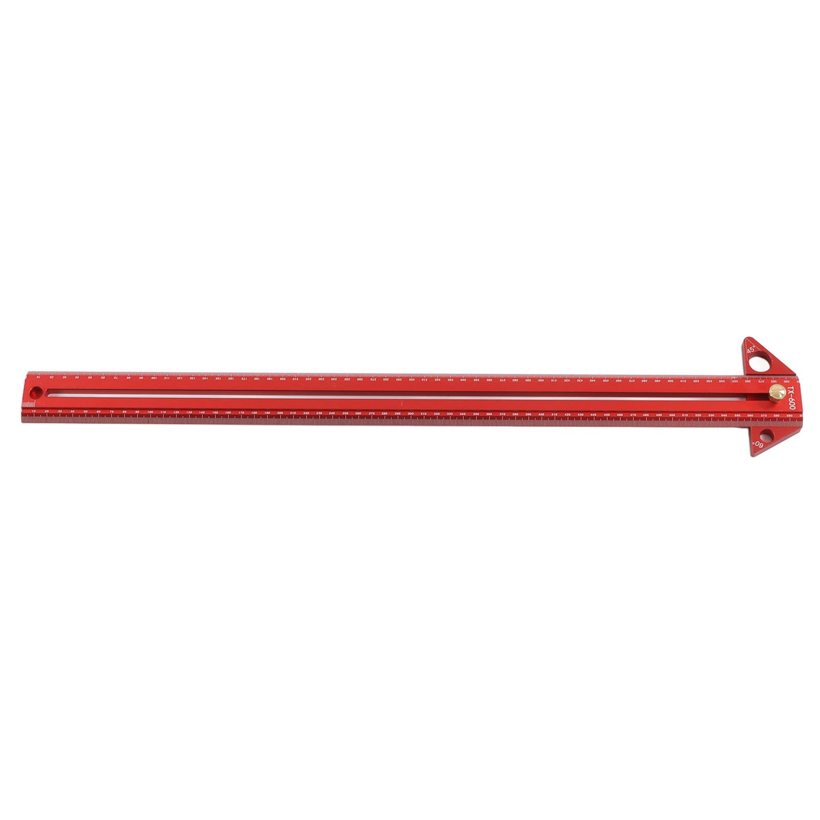 T do Obróbki Drewna, Wielofunkcyjny Stop Aluminium, Pomiar Kątowy, łatwy w Instalacji, Anodowany, Trwały, Przenośny, do Obróbki Drewna (60 cm)