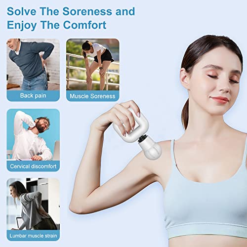 Mini Massage Gun, Portable 3 Speed Vibration Modes For Back Pain, Shoulder, Neck, Body, All Muscles Recover & Massage, Handheld Deep Tissue Electric Massager Wand, Gifts For Men, Women #TOP3