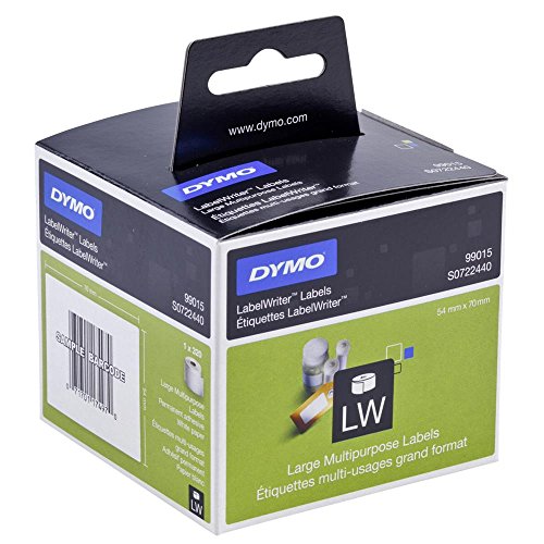 DYMO LabelWriter Mehrzwecketiketten | 54 mm x 70 mm | Rolle mit 320 leicht ablösbaren Etiketten | selbstklebend