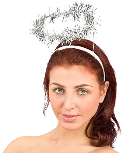 Aureola da angelo con cerchietto in plastica