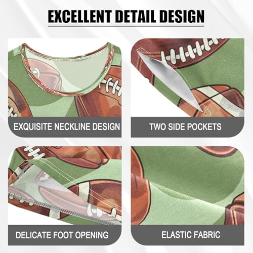 senya Short Sleeve Pajamas Sets Summer Cotton Sleepwear Rugby Tile Green Rugby Shadow4