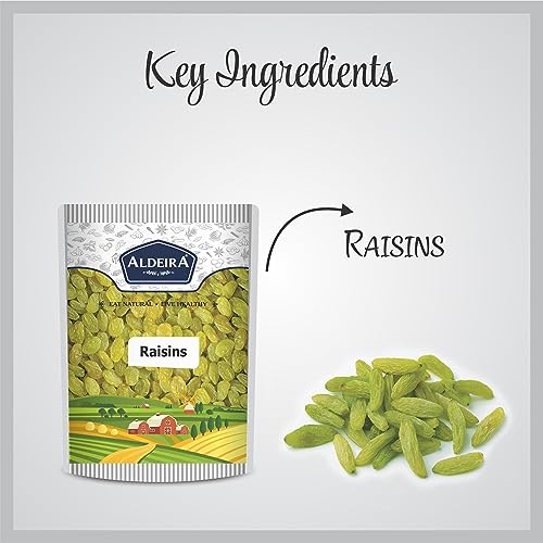 Image of ALDEIRA Natural Seedless Green Raisins 1Kg Pack I Kishmish I Dry Fruits