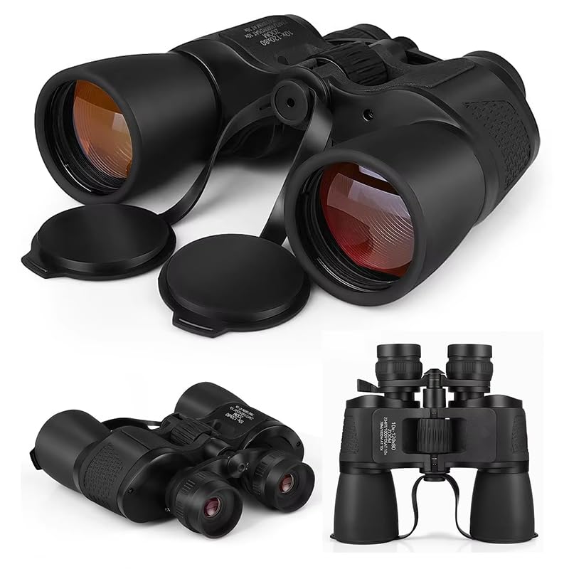 Prismáticos de 10-120 x 80, zoom de alta definición para exteriores, prismáticos negros de caza, portátiles e impermeables
