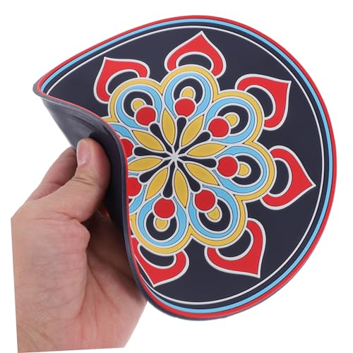 TOPPERFUN Meditation Sound Bowl Pad Prints Rounded Bowl Buddhist Religious Cushion Pad, Assorted Color, 16.5x16.5cm - Image 4