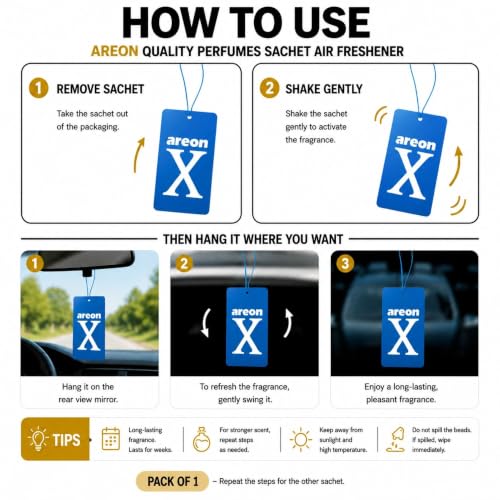 Image of AREON X Beverly Hills Paper Hanging Car Air Freshener - Pack of 12