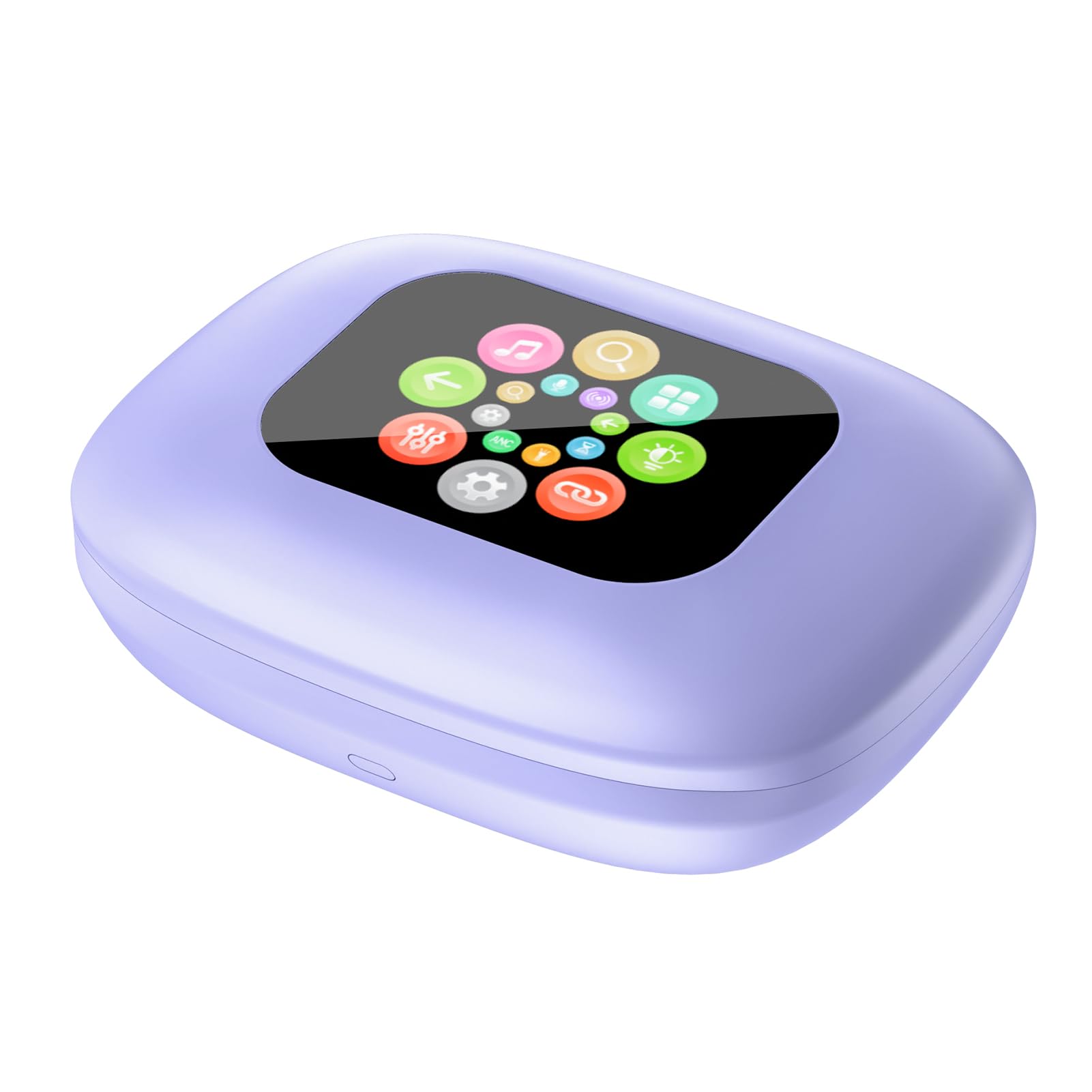 Auricolari Wireless con Gancio per L'orecchio, Comode Cuffie per Traduzione AI con Sottotitoli in Tempo Reale, Cuffie da Gioco a Bassa Latenza Allenamenti/viaggiatori (Viola)