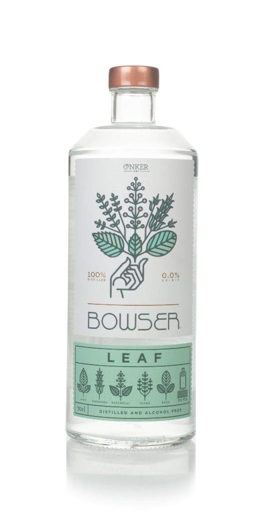 Bowser Leaf Alcohol Free Gin Alternative – 70cl Distilled Non Alcoholic G&T Option, Dry, Herbaceous, Made with 5 Botanicals, Delicious in Non Alcoholic Drinks, Alcohol Free Spirit