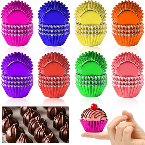 Mini envoltorios metálicos para Navidad y repostería creativa de bombones o dulces 2