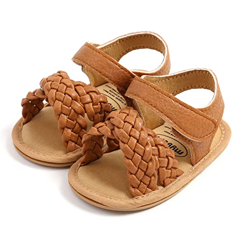 image for SOFMUO Baby Girls Knitted Sandals Premium Soft Anti-Slip Rubber Sole I