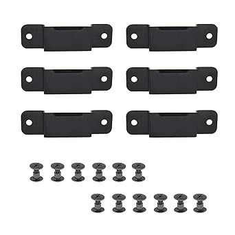 Tape Measure Clips Set of 6 Metal Measuring Tape Holder Clip with Fitting Screws for Leather Tape Holster and Tool Pocket Pouch