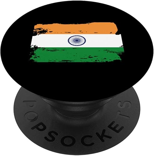 Official India Flag Indian Country Pride Vintage PopSockets Swappable PopGrip