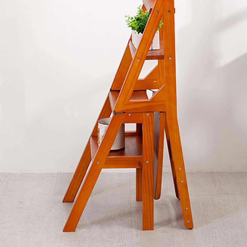 Multifunction Household Folding Ladder Stool, Ladders Telescopic Ladder Portable Step Stools,Fourstep Ladder Chair, Shoe Rack, Flower Rack, Kitchen Step Stool
