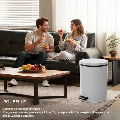 Poubelle à pédale contre les mauvaises odeurs dans la buanderie - 7