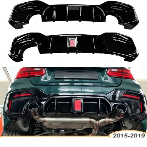 Kit carrocería parachoques trasero F20 F21 M135i M140i divisor labio tuning negro brillante 4