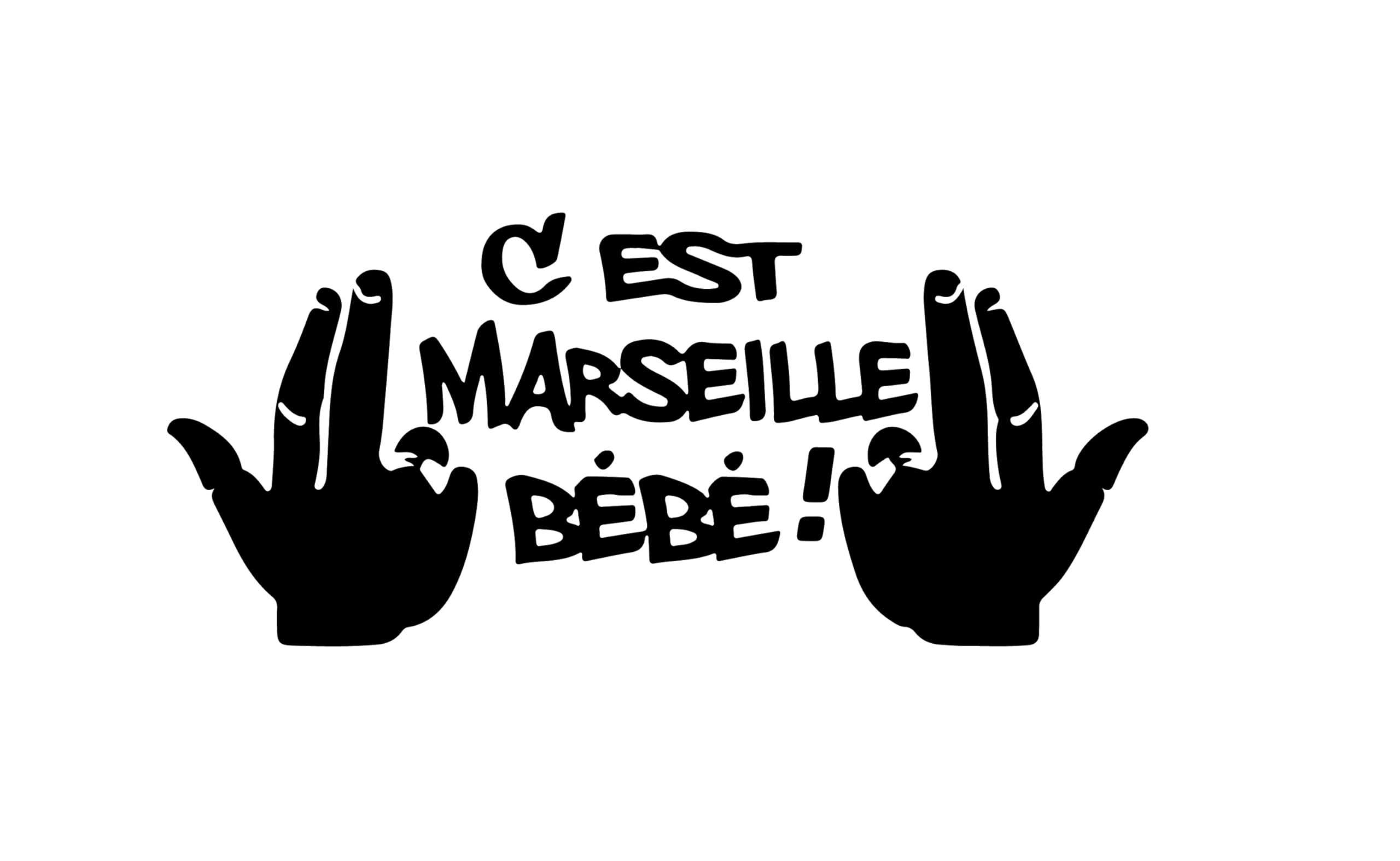 Sticker Autocollant C'est Marseille BÉBÉ (Bleu Clair)