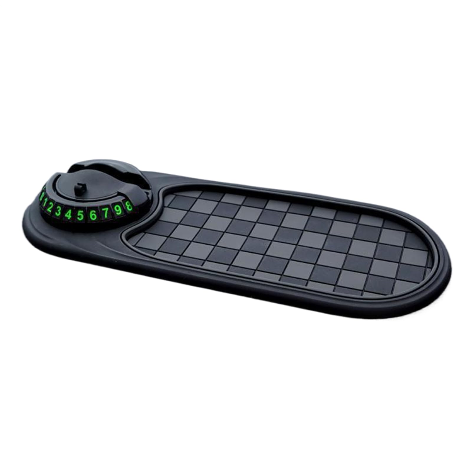 Multifunction Car Anti-Slip Mat Auto Phone Holder, Rotatable Car Phone Holder Dashboard Mat, Multi Function Car Anti Slip Mat, with Parking Number Sticker, for Phones, Glasses, Keys