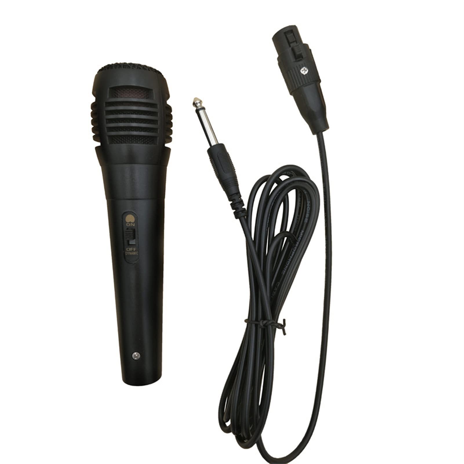 Microphones الكاريوكي ميكروفون المهنية سلكي ميكروفون ديناميكي ميكروفون صوتي مع XLR. إلى 6.35mm كابل لتسجيل الكاريوكي، أسود Mic Karaoke Microphone