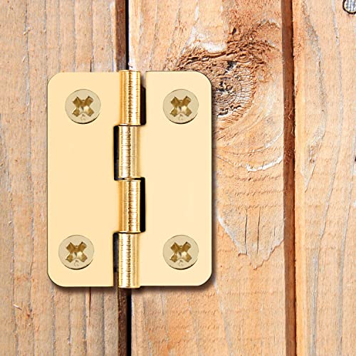 Hicarer 60 Pieces Small Hinges Retro Decorative Mini Hinges And 300 Pieces 7 Mm Micro Tiny Screws With Storage Box For Dollhouse Door Cabinet Crafts Wooden Jewelry Box Outdoor Decor, 2 Sizes (Silver) #TOP6