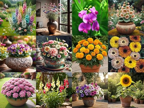 Image of 12 Varieties Low Maintenance Hybrid Flower Seeds Combo Pack- All Year Flower Seeds Supply (WINTER SEASON COMBO)