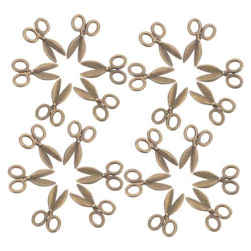 BESPORTBLE 50piezas Mini Tijeras de Aleación Vintage Herramientas de Costura Pequeñas para Casas de Muñecas Decoraciones de Manualidades para Juguetes Miniatura