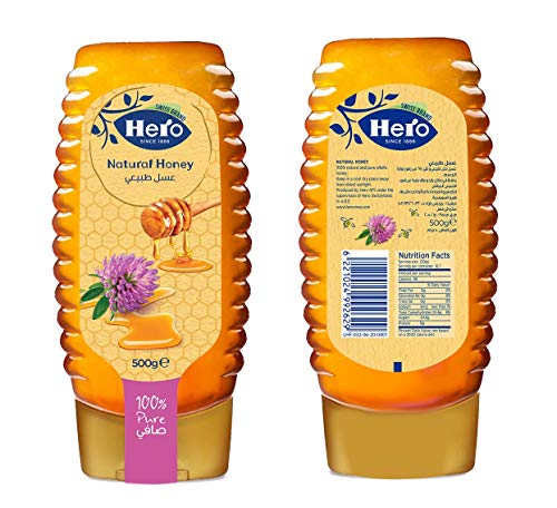 Hero Honey Natural Squeeze Bottle, 500 gm