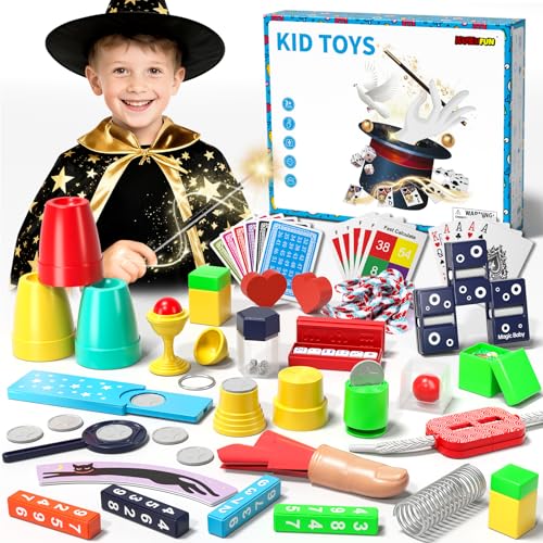 Magic Kit for Kids 30 in 1 Magic Set 116+ Magic Tricks Magic Toys with Step-by-Step Video Instructions for Beginners and Kids Magic Trick Kit...