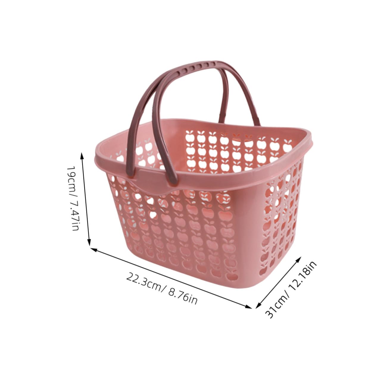 Artibetter Cesto la Spesa in Plastica Manico Ergonomico, Cesto Elegante per Frutta e Verdura, Pratico e Resistente, per Uso Indoor e Raccolta Alimenti