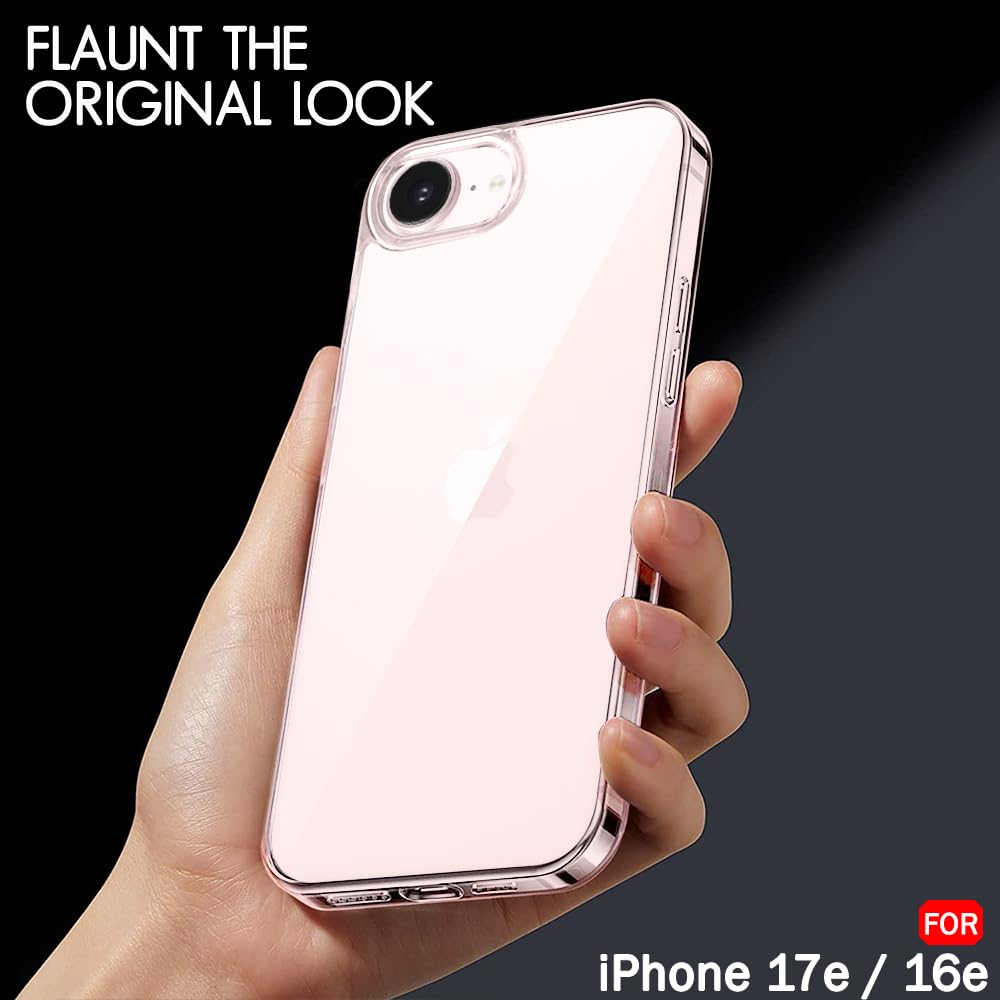TheGiftKart for iPhone 16e / iPhone 17e Case, Clear Hard Back Cover, Ultra-Hybrid Shockproof Back Cover Case with Camera & Screen Protection (PC & TPU, Transparent) — Amazon image 5