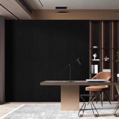 Image of 6 Pack Acoustic Wall Panels, 47.2 inch X 23.6 inch Sound Absorbing Panels, Decorative Sound Proof Panels for Office, Studio, Home Theatre - Black