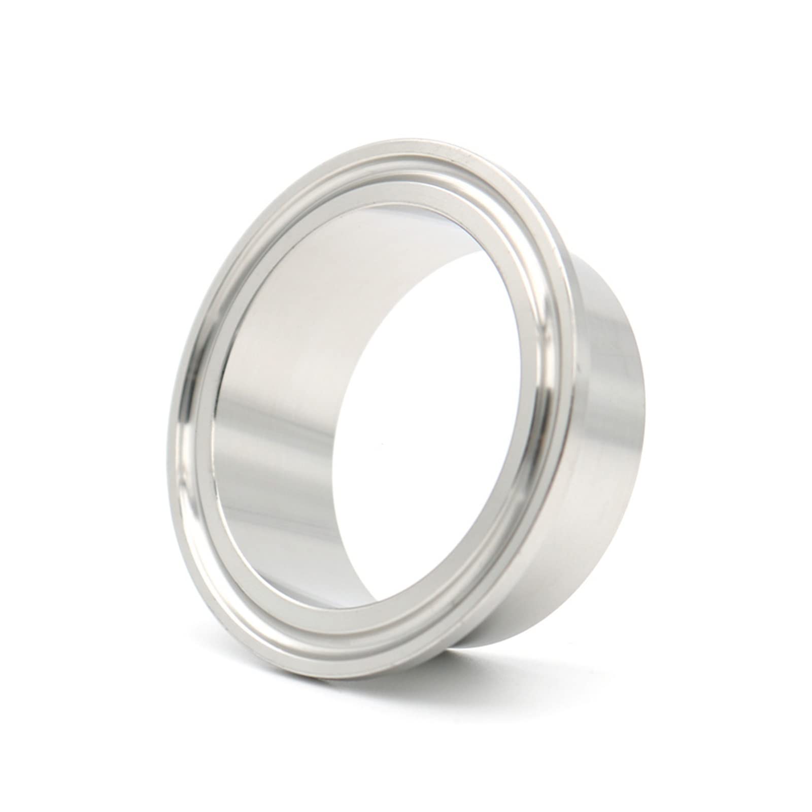 YALLS 12,7 19 25 38 108mm 0,5 "0,75" 1 "2" 3 "4" SS304 Accesorios de tubería Sanitaria de Acero Inoxidable virola de Soldadura Tri Abrazadera Brida casera (Size : 108mm Ferrule119)