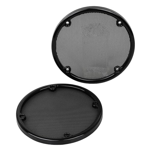 Image of Rear Speaker Trim Grills Mesh Covers For Harley Electra Glide 1996-2013 Street Glide 2006-2013 Ultra Limited FLHTK 2010-2013, Black Mesh+Black Trim