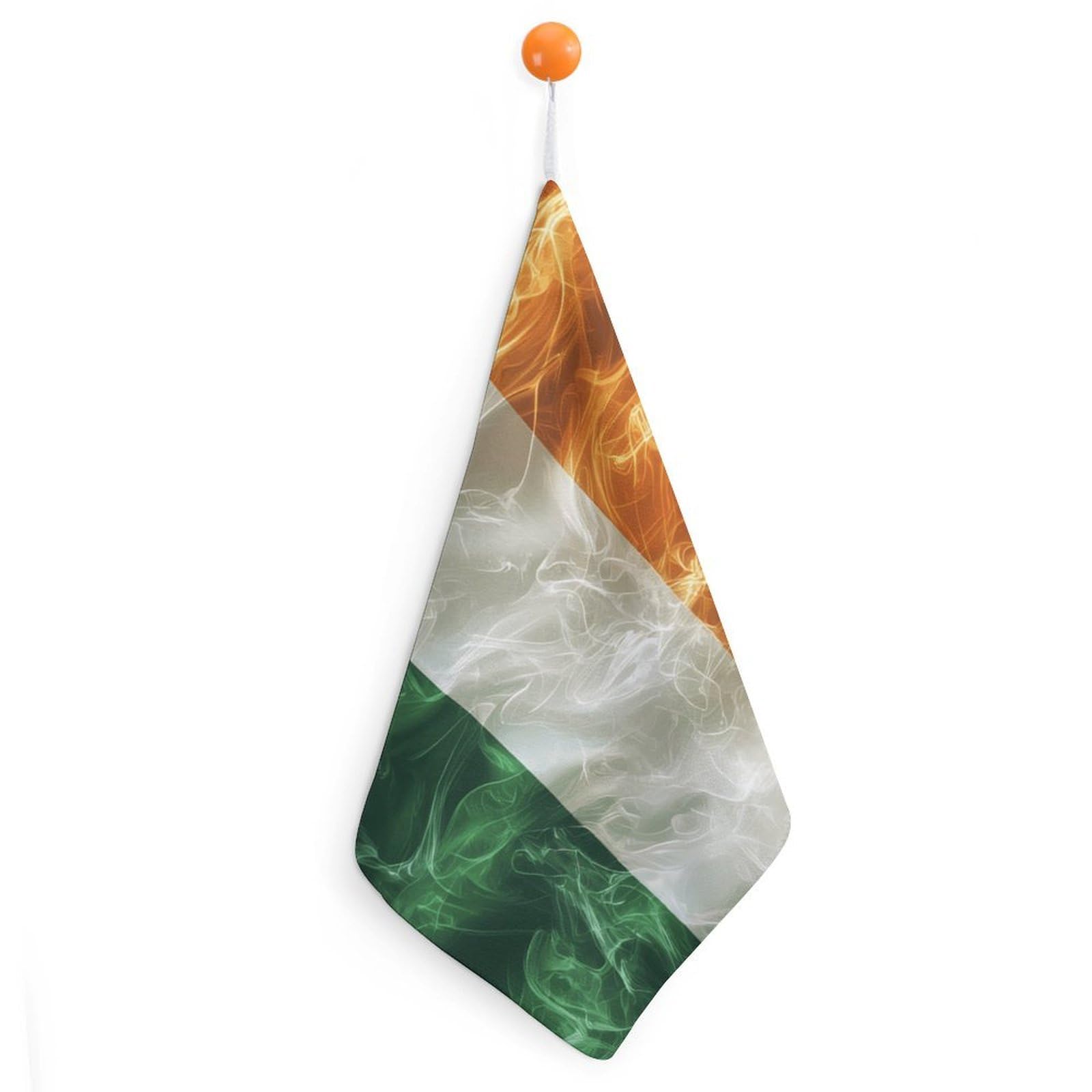 TXFBTRFSA Ireland Irish Flag Hand Towels with Hanging Loop Kitchen Towel Handkerchiefs Cleaning Cloths