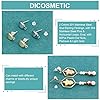 DICOSMETIC 40 Stück 2 Farbens Oval Ohrstecker Zubehör Edelstahl Ohrstecker Mit Schleife Gold Blank Ohrstecker Und 80 Stück Kunststoff Ohrmuttern Für Ohrringherstellung, Bohrung: 1.6mm, Stift: 0.7mm #3