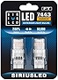 SIR IUS LED - FT- Series LED Turn Signal Brake Tail Light Bulb Super Bright High Power Dual Filament function Air Vent Design 3030+4014 SMD Pack of 2 (Amber/Orange, 7443)