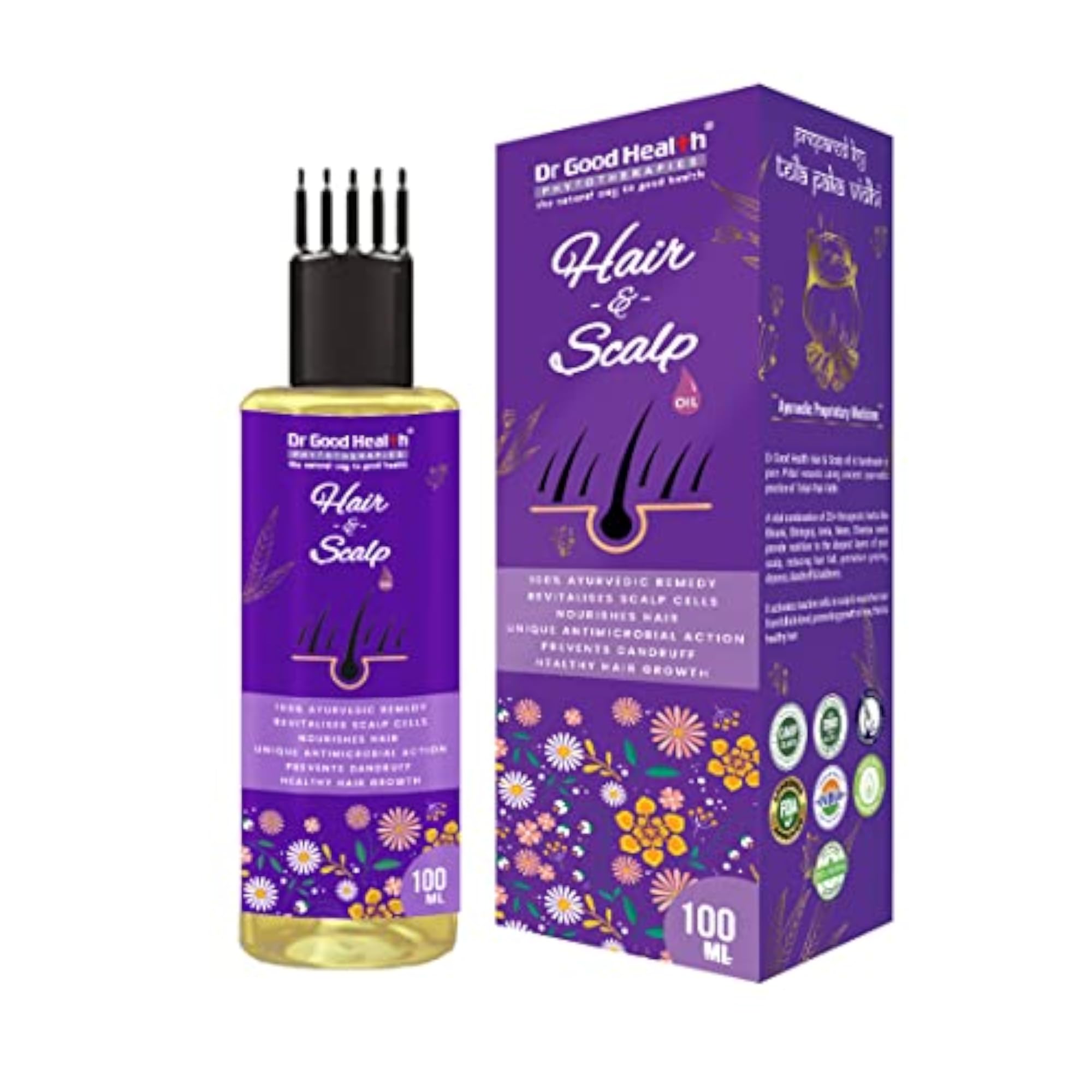 100ml Ayurvedic Hair Oil for Growth & Dandruff Control
