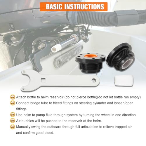 Image of HS5157 Front Mount Hydraulic Steering Cylinder Seal Kit | Bleed Kit Included, For SeaStar HC5345, For SeaStar HC6755
