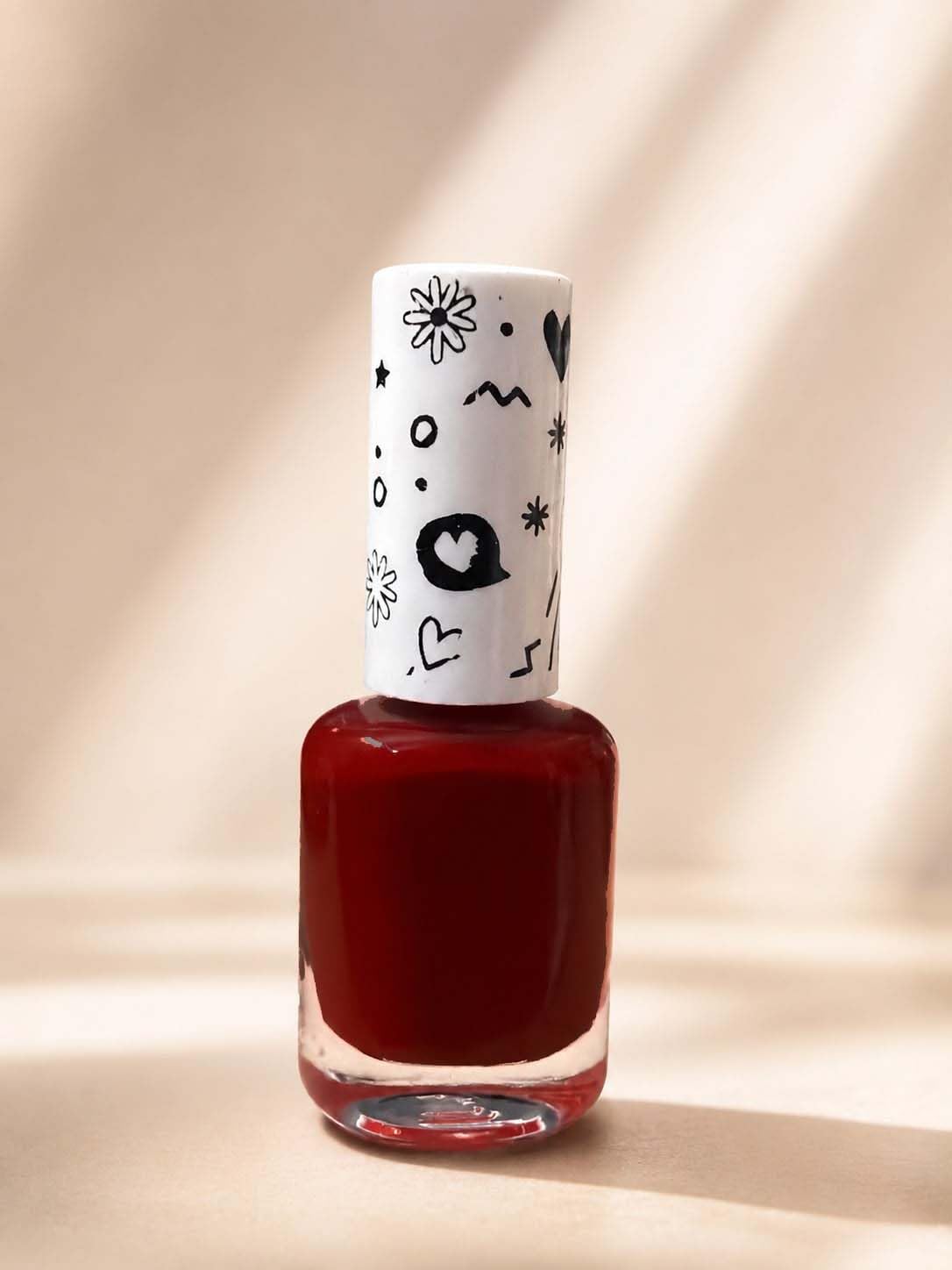 Ruby Red Glossy Matte Nail Polish/Paint - Long Lasting - Chip-Resistant Finish-image-12