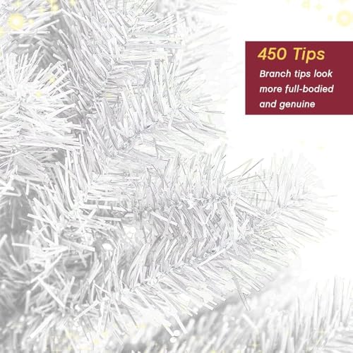 Plko5ftartificialholidaychristmastreeartificialchristmastreexmaspinetreewithstandandsoftwhitebranchforholidayindooroutdoor450tipswhite Urban Country Home Decor Plko 5ft artificial holiday christmas treeartificial christmas tree xmas pine tree with stand and soft white branch for holiday indoor outdoor450tipswhite urban country home decor