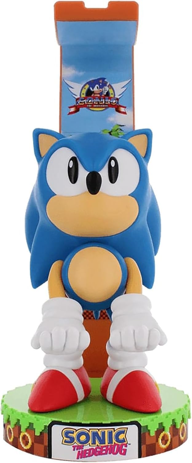 SEGA: Sonic Deluxe - Light Up Headphone Stand, Device, Controller & Phone Stand, Cable Guys, Includes 4' C Cable, Licensed Figure