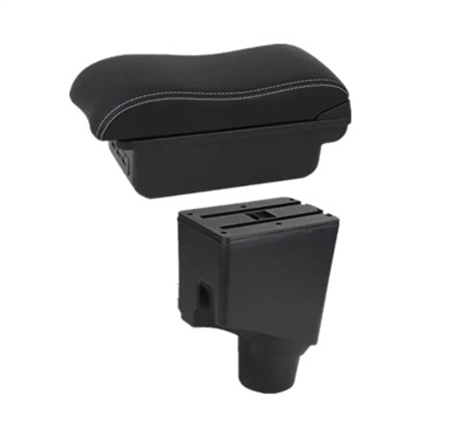 NOHEEU Car Decorative Shape Center Console Multifunctional Storage Box For Yaris For Hybrid 2015-2023(B2 white line 3USB)