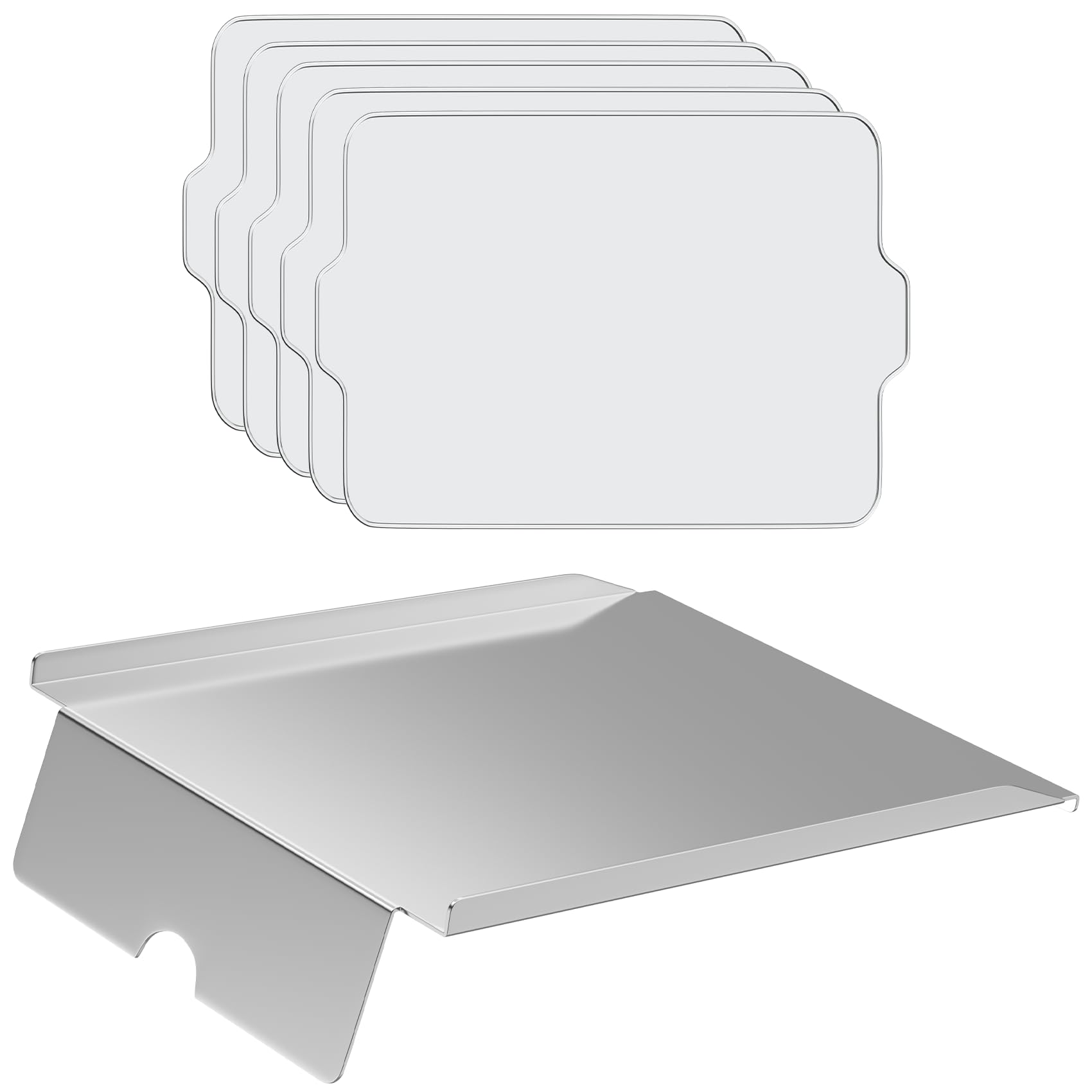 Drip Tray Heat Baffle &amp; Drip Tray Liners Kits Replacement for Camp Chef 24 Series/PG24SG-4/Woodwind SG 24 Pellet Grills, Grill Drip Pan Parts for SmokePro SG 24/STX 24 and Traeger Pro 20 22 575 Series