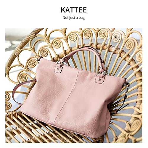 Image of Kattee Women's Soft Genuine Leather Tote Bag, Top Satchel Purses and Handbags