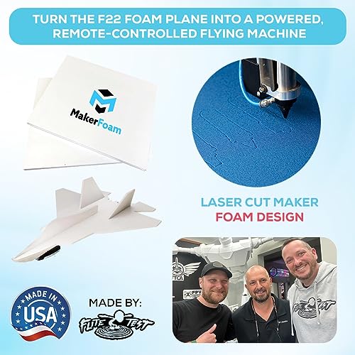 Image of POWERUP 4.0 F-22 Jet Airplane Kit Smartphone App Controlled RC Plane Motor | DIY Outdoor Stem Project for Aviation Makers. Premium Gift Pack for Experienced Hobbyist Pilots. Cool Tech RC Airplane Gadget