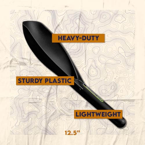 Image of SE Black Prospector's Scoop - 12.5 inch Heavy-Duty Plastic Tool for Metal Detecting, Gold Panning, Treasure Hunting, and Gardening