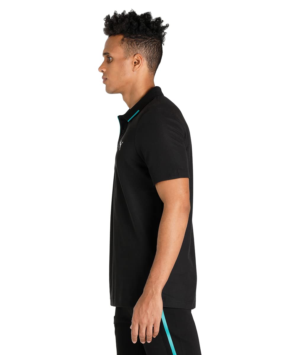 2022 PUMA MERCEDES-AMG PETRONAS BASIC POLO - Black - Mens (M) Chest 93-97cm