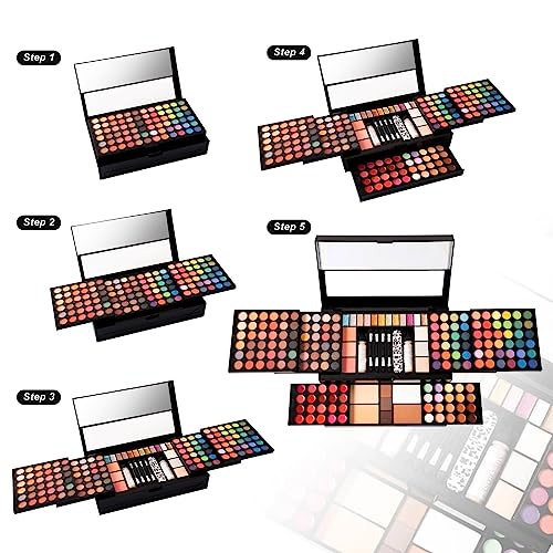 MISS-ROSE-M-187-Colors-Professional-Makeup-Palette-All-in-One-Kit-With-Eye-Shadows-Lipsticks-Mascara-Foundations-Blushes-Brow-Pencils-Nail-File-Makeup-Gift-Set-for-Women-and-Girls